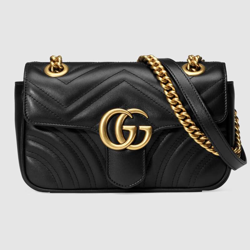 G*u*i gg women gg marmont matelassé mini bag in matelassé chevron leather