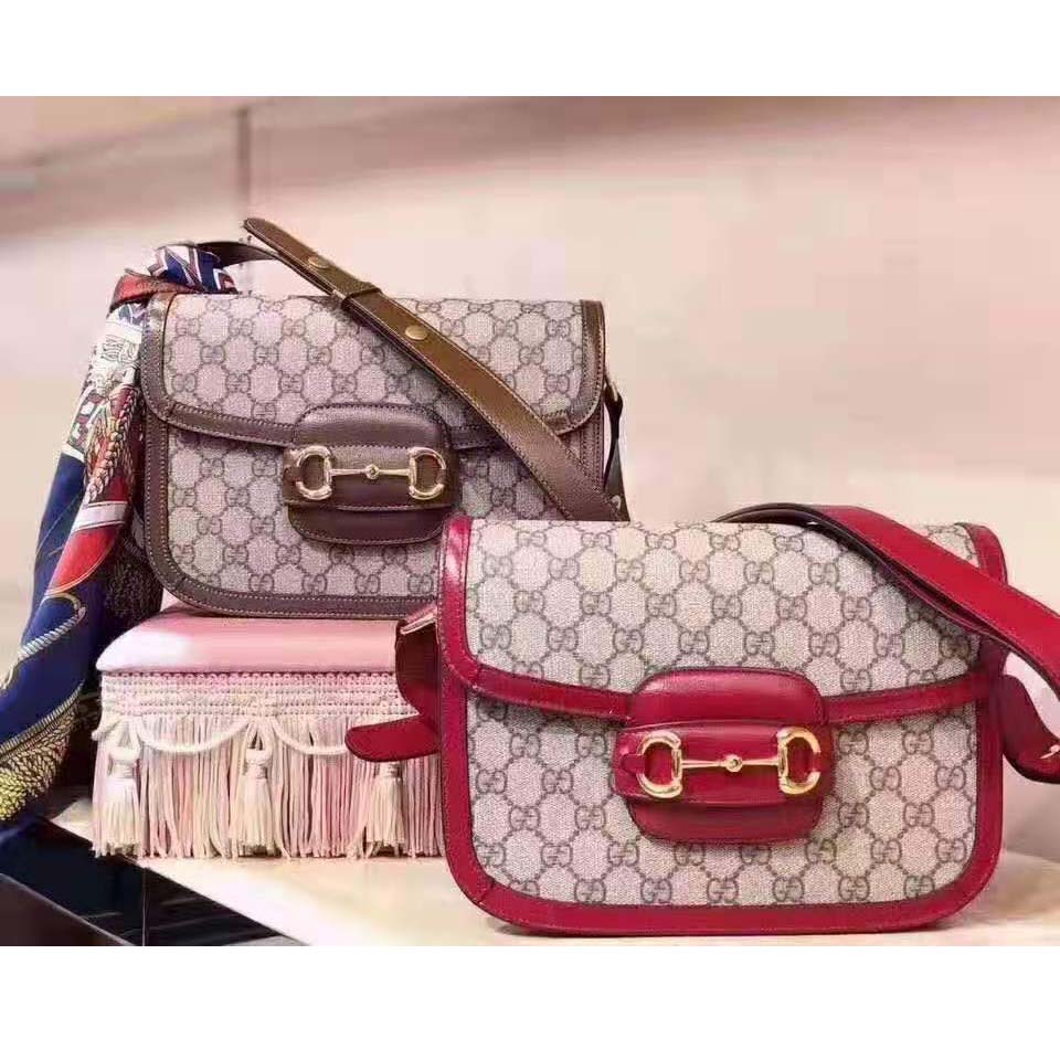 G*u*i gg women G*u*i 1955 horsebit shoulder bag in gg supreme canvas