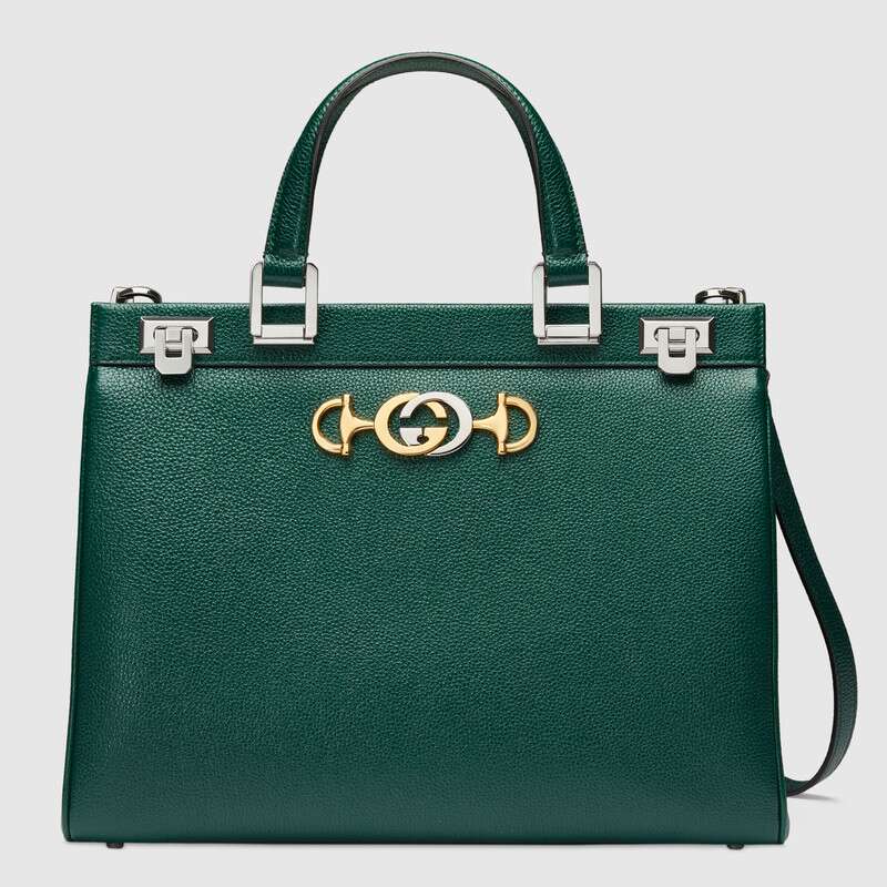 G*u*i gg women G*u*i zumi grainy leather medium top handle bag