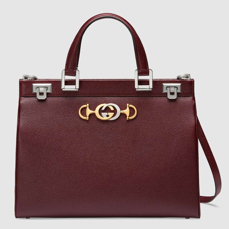 G*u*i gg women G*u*i zumi grainy leather medium top handle bag