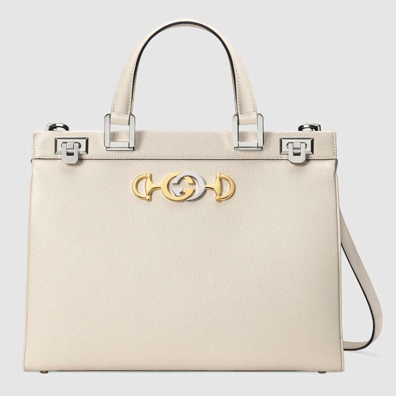 G*u*i gg women G*u*i zumi grainy leather medium top handle bag