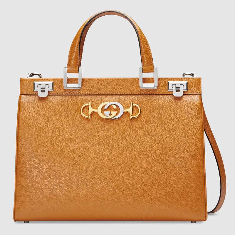 G*u*i gg women G*u*i zumi grainy leather medium top handle bag