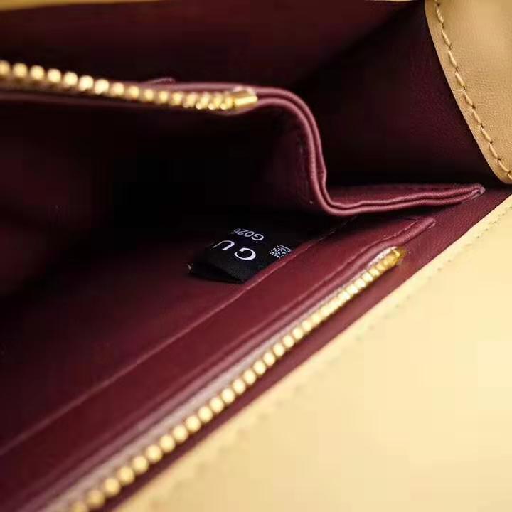G*u*i gg women G*u*i zumi smooth leather small shoulder bag in black and beige smooth leather