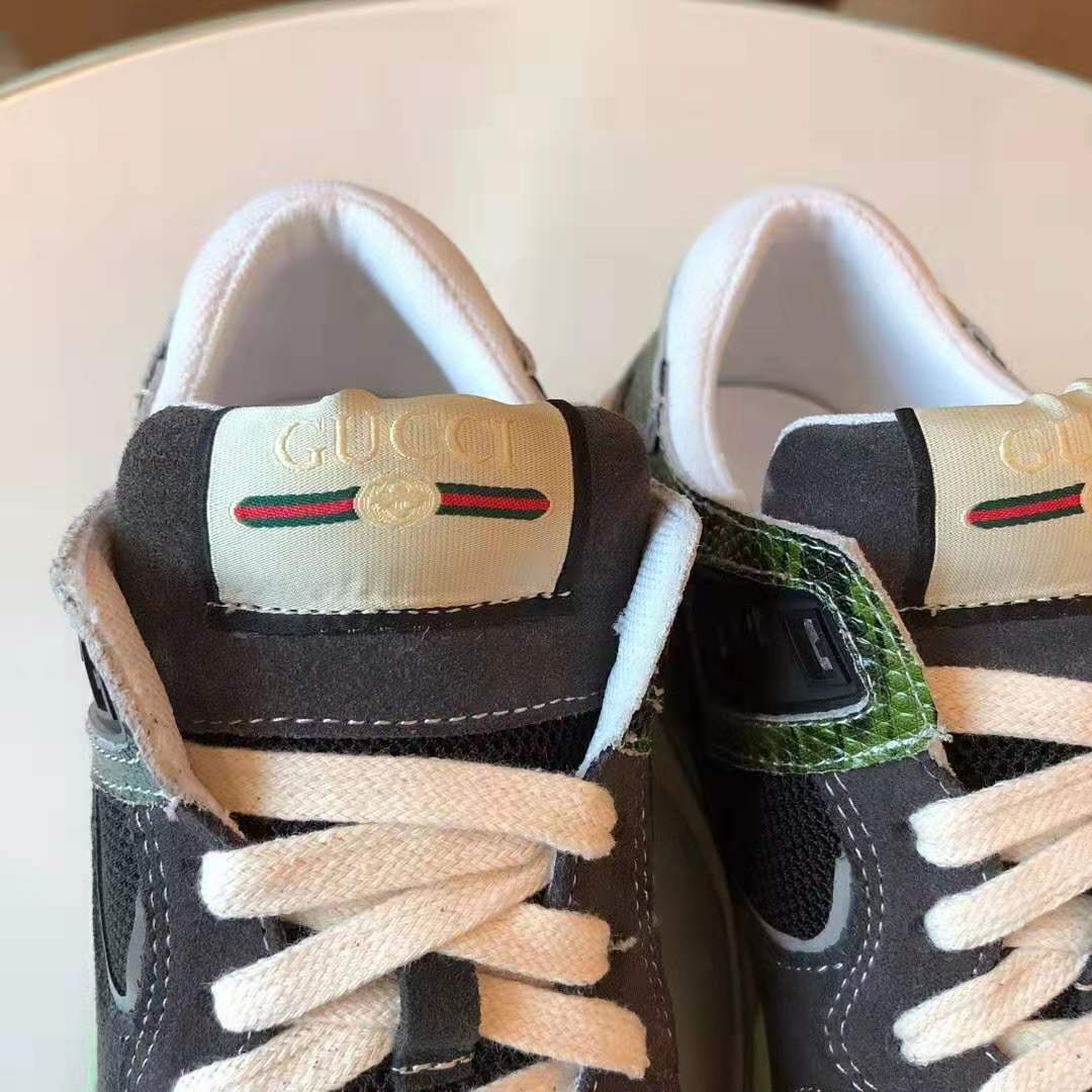 G*u*i men’s ultrapace sneaker in embroidered g detail 3 cm heel-green
