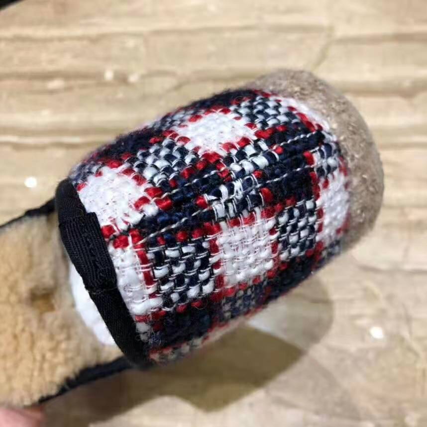 G*u*i unisex gg check tweed loafer in blue white and red check tweed