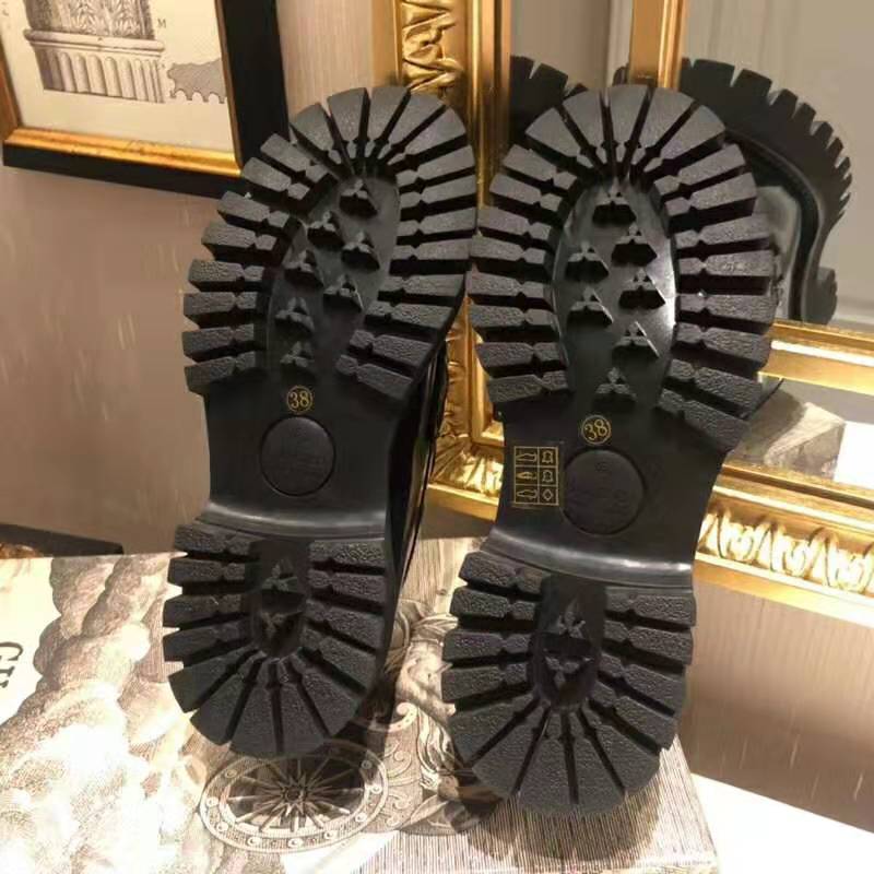 G*u*i women G*u*i leather lug sole loafer in black shiny leather 2.5 cm heel
