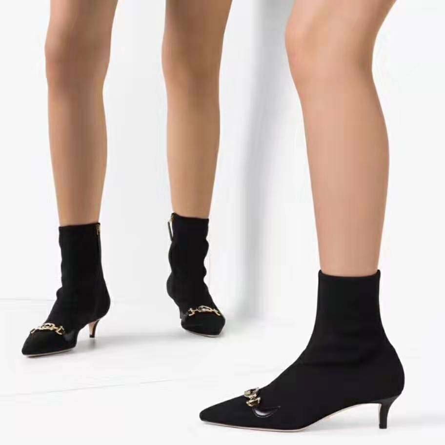 G*u*i women G*u*i zumi mid-heel ankle boot 7.7 cm heel-black