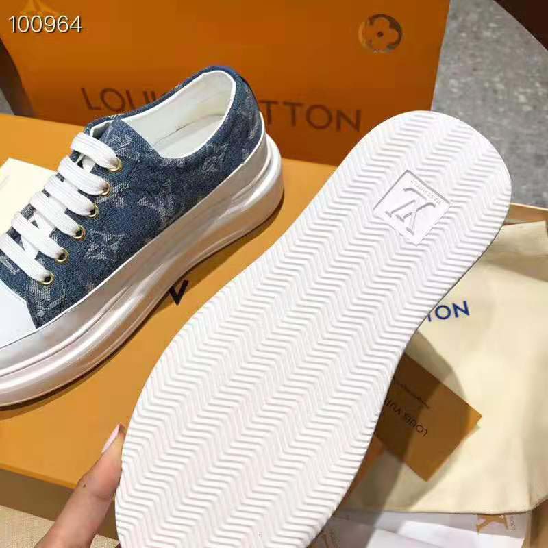 Louis Vuitton LV Men Stellar Sneaker in Blue Monogram Denim