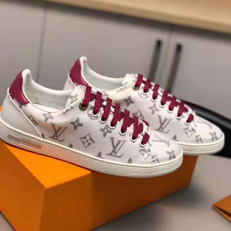 Louis Vuitton LV Women LV Frontrow Sneaker in Monogram-Print Textile-Pink