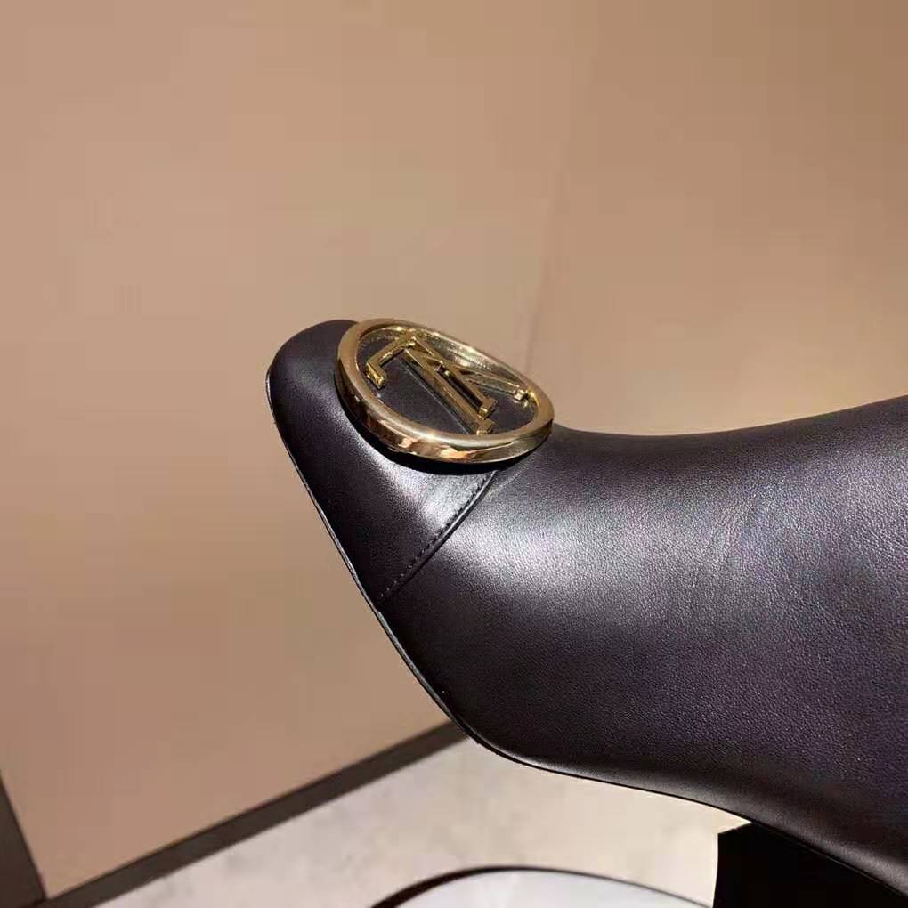Louis Vuitton LV Women Madeleine Ankle Boot Soft Black Calf Leather 7.5 cm Heel