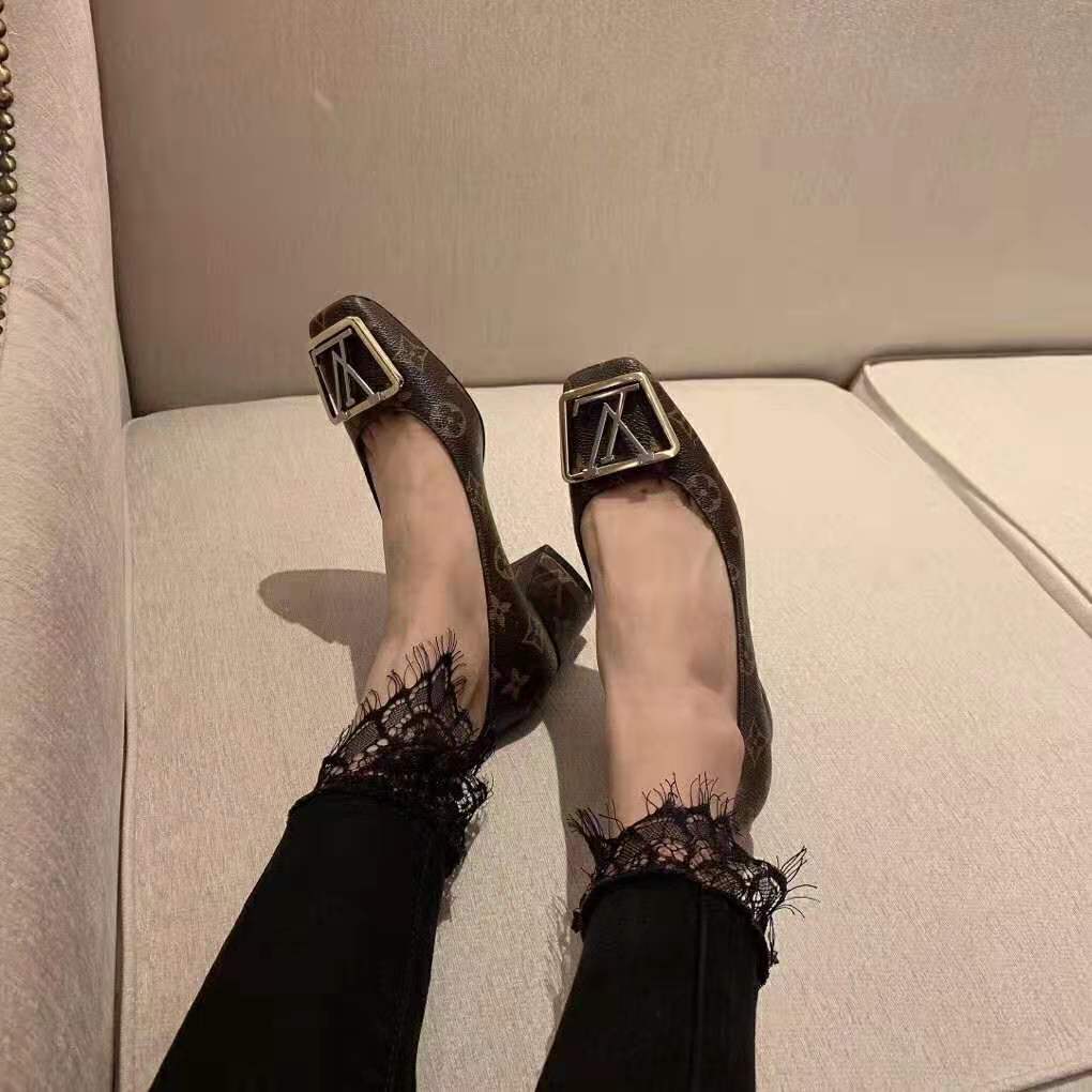 Louis Vuitton LV Women Madeleine Pump in Patent Monogram Canvas and Leather 7.5 cm Heel-Brown