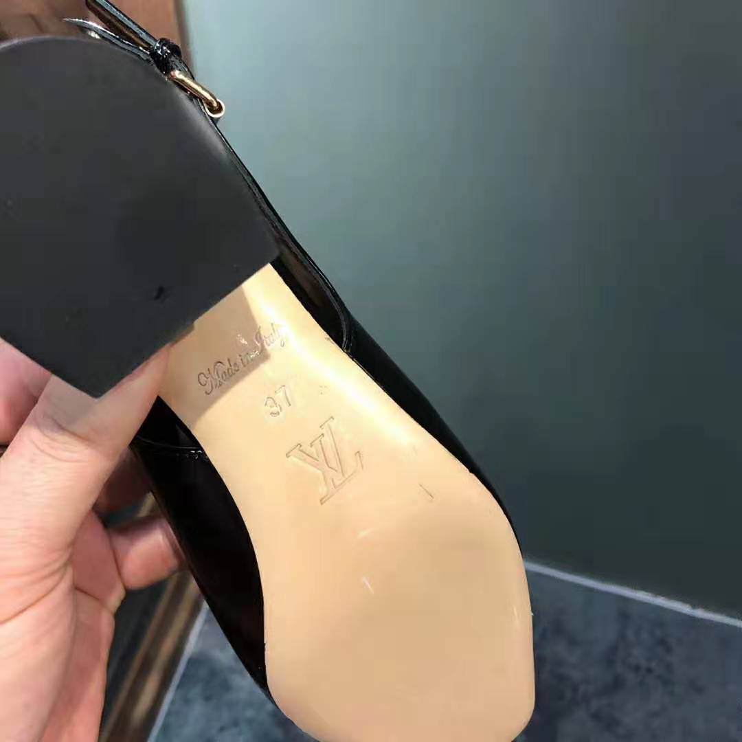 Louis Vuitton LV Women Madeleine Slingback Pump in Patent Calf Leather-Black