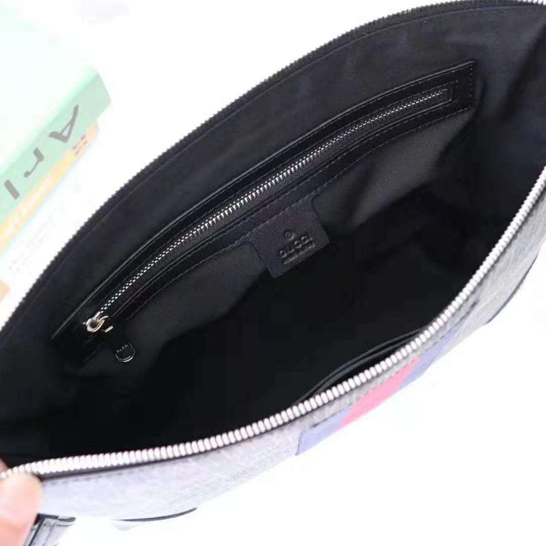 G*u*i gg men gg black messenger in black/grey gg supreme canvas