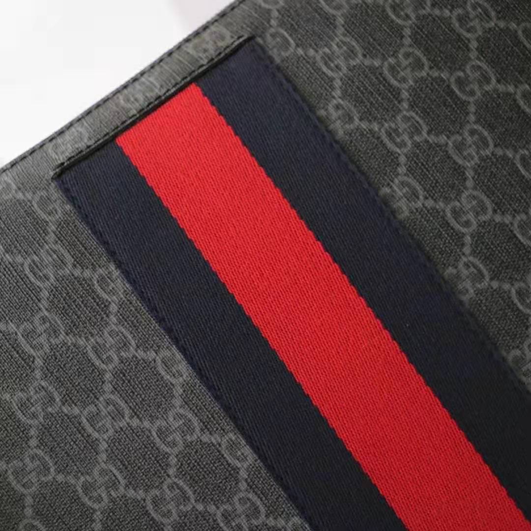 G*u*i gg men gg black messenger in black/grey gg supreme canvas