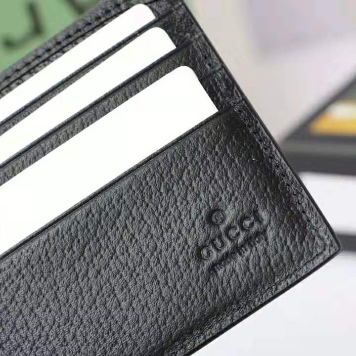 G*u*i gg men gg marmont leather bi-fold wallet in black in calfskin leather