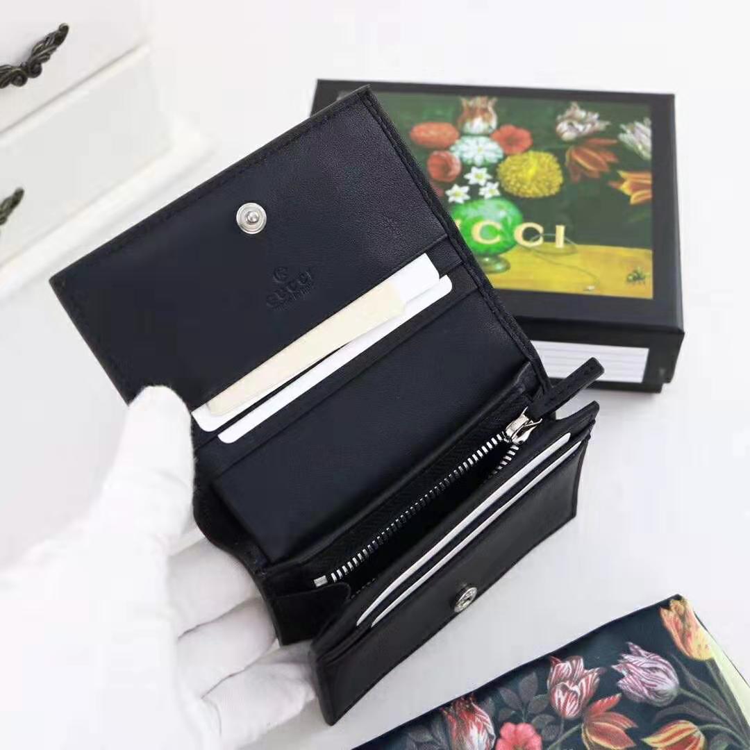 G*u*i gg men G*u*i signature wallet in black G*u*i signature leather