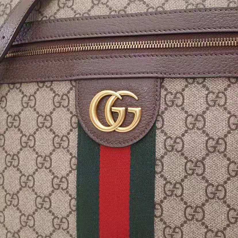 G*u*i gg men ophidia gg small messenger bag in beige/ebony soft gg supreme canvas