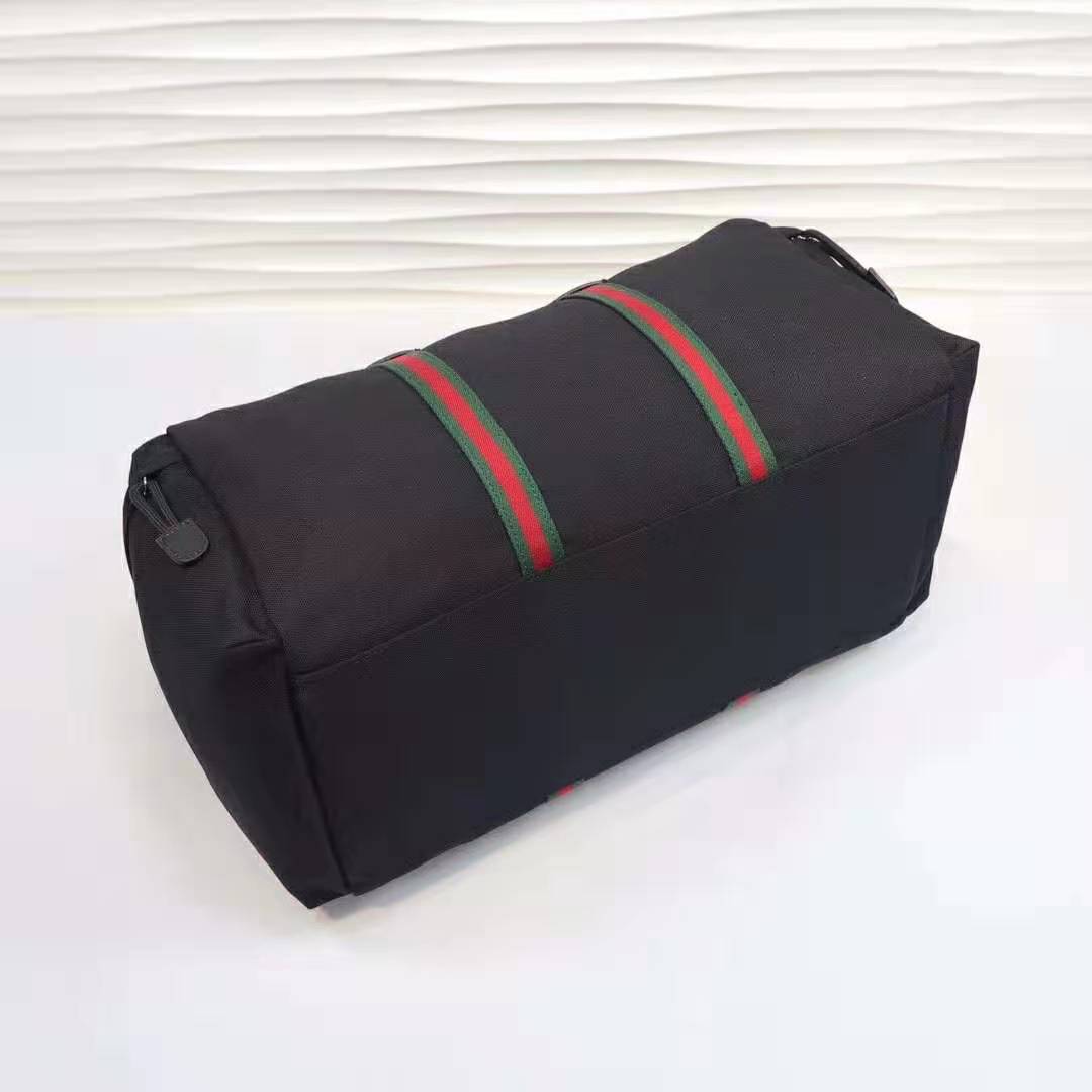 G*u*i gg men technical canvas duffle in black technical canvas
