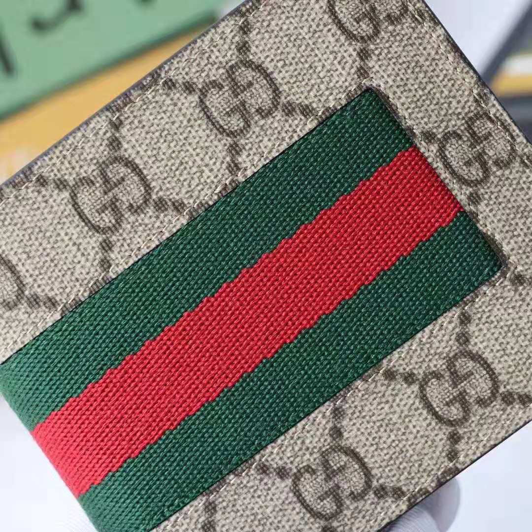 G*u*i gg men web gg supreme wallet in beige/ebony gg supreme canvas-beige