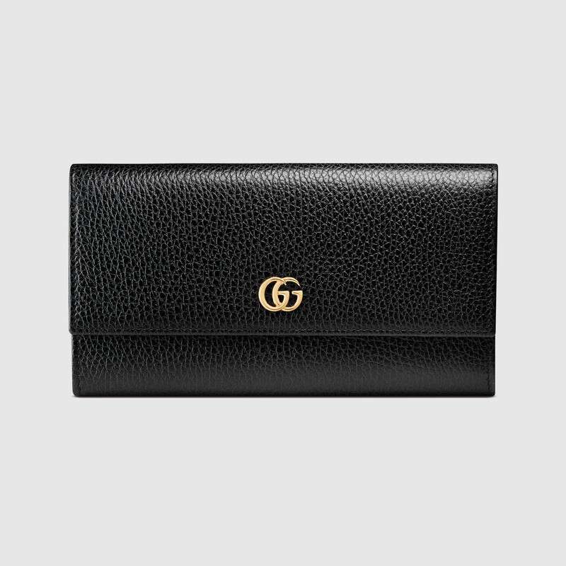 G*u*i gg unisex gg marmont leather continental wallet in leather
