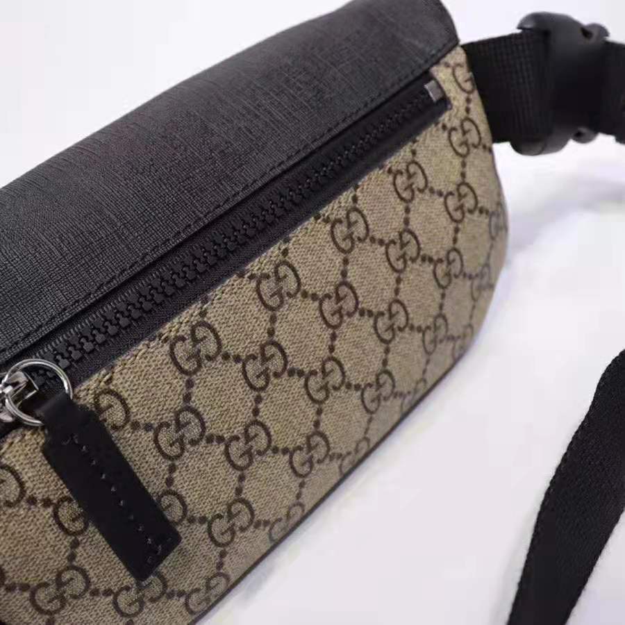 G*u*i gg unisex G*u*i eden belt bag in beige/ebony gg supreme canvas