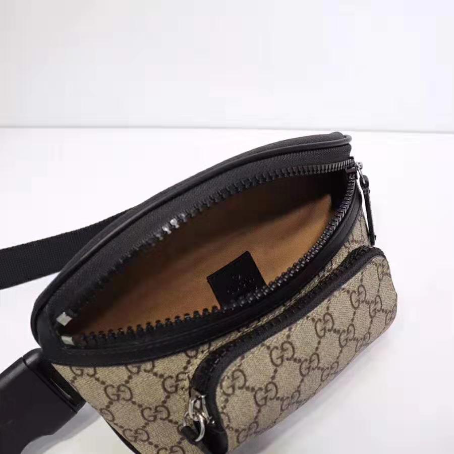 G*u*i gg unisex G*u*i eden belt bag in beige/ebony gg supreme canvas