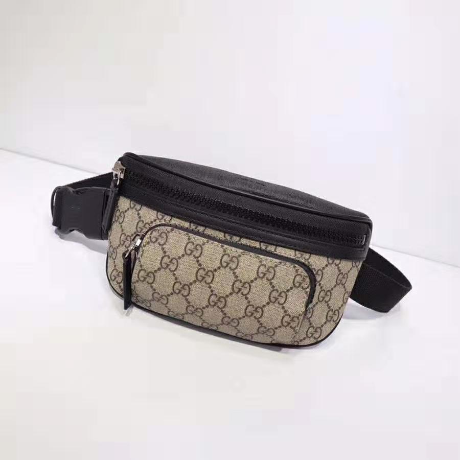 G*u*i gg unisex G*u*i eden belt bag in beige/ebony gg supreme canvas