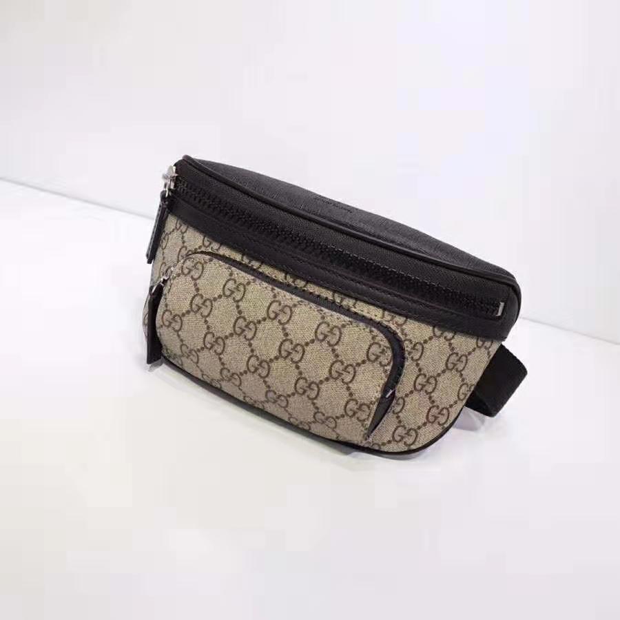 G*u*i gg unisex G*u*i eden belt bag in beige/ebony gg supreme canvas
