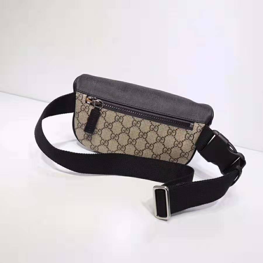 G*u*i gg unisex G*u*i eden belt bag in beige/ebony gg supreme canvas