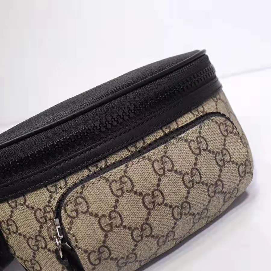 G*u*i gg unisex G*u*i eden belt bag in beige/ebony gg supreme canvas