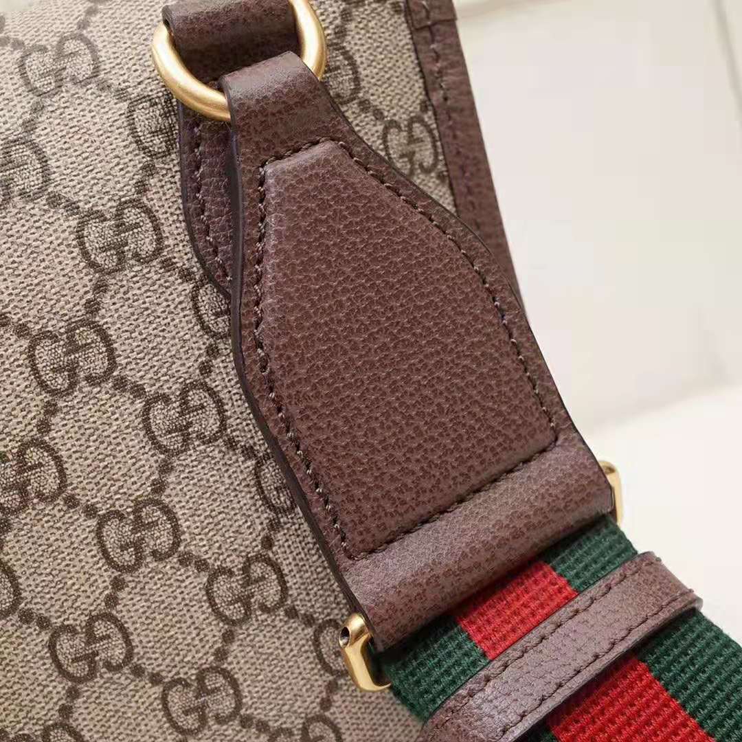 G*u*i gg unisex neo vintage gg medium messenger in beige/ebony gg supreme canvas