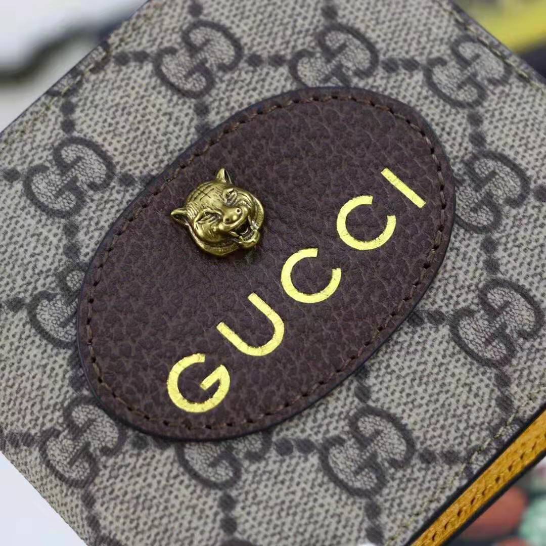 G*u*i gg unisex neo vintage gg supreme wallet in beige/ebony gg supreme canvas