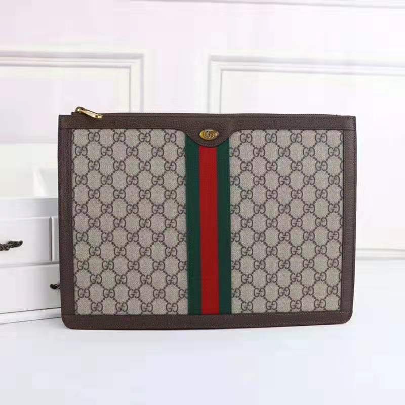 G*u*i gg unisex ophidia gg portfolio in beige/ebony gg supreme canvas