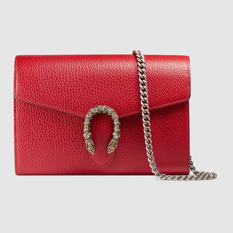 G*u*i gg women dionysus leather mini chain bag with tiger head spur