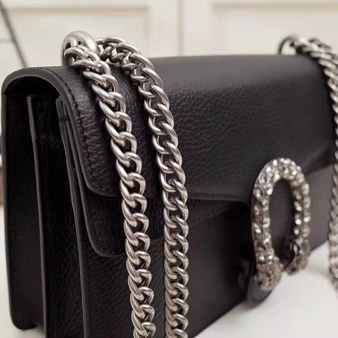 G*u*i gg women dionysus small shoulder bag in tiger head with crystals-black