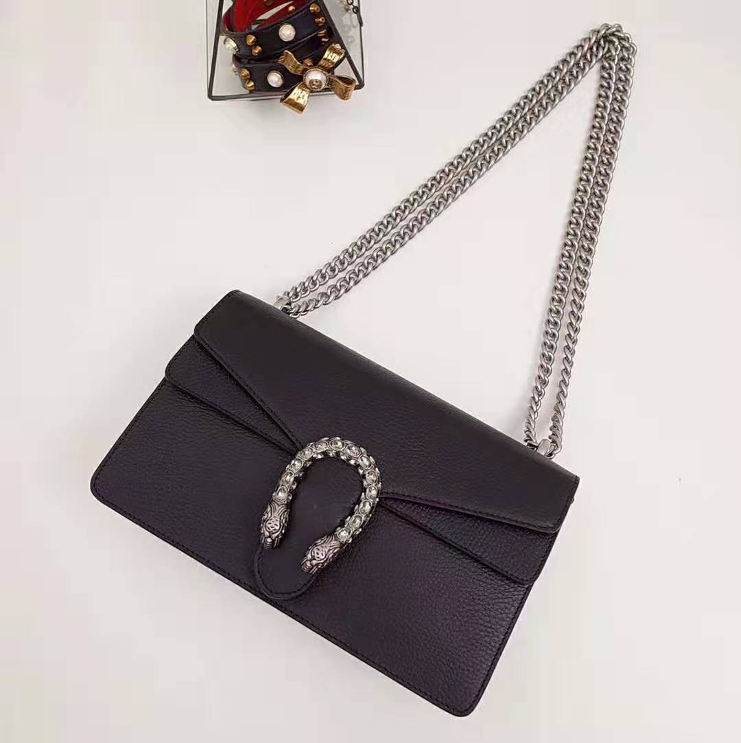 G*u*i gg women dionysus small shoulder bag in tiger head with crystals-black