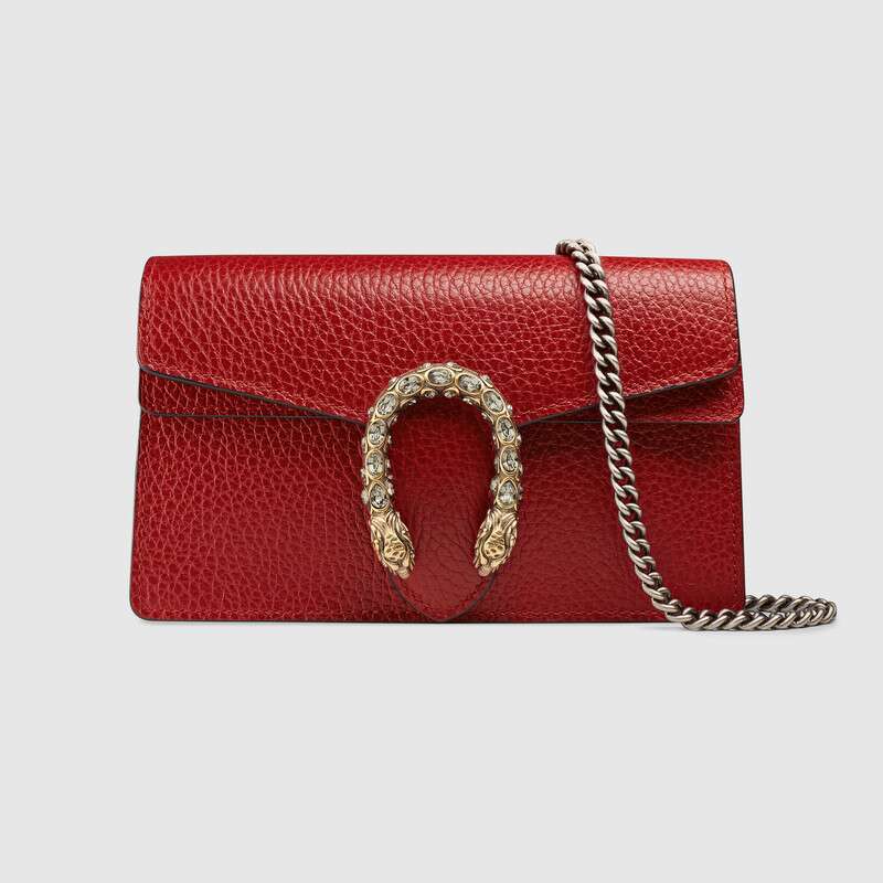 G*u*i gg women dionysus super mini leather bag in tiger head with crystals