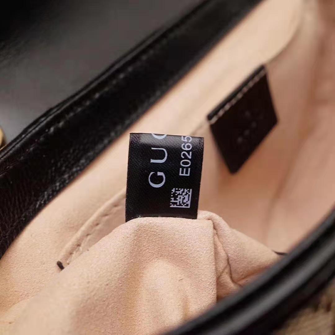 G*u*i gg women gg marmont mini bag in beige/ebony original gg canvas