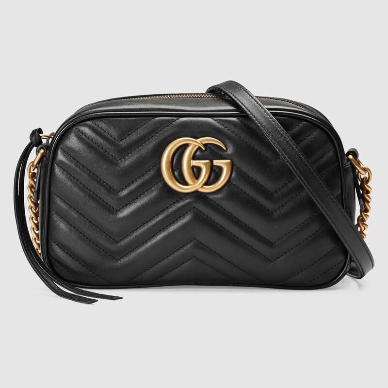 G*u*i gg women gg marmont small shoulder bag in matelassé chevron leather