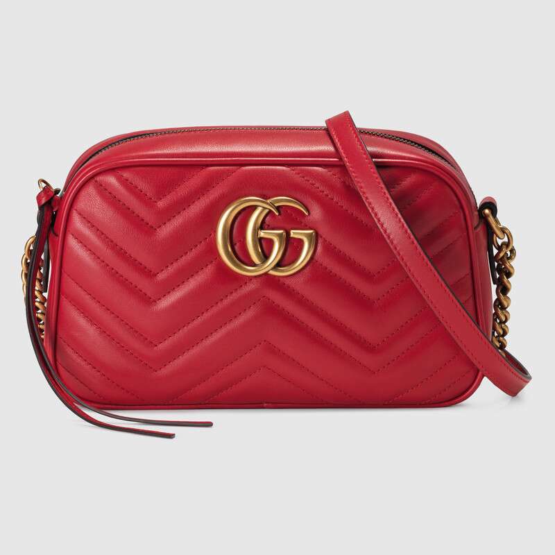 G*u*i gg women gg marmont small shoulder bag in matelassé chevron leather