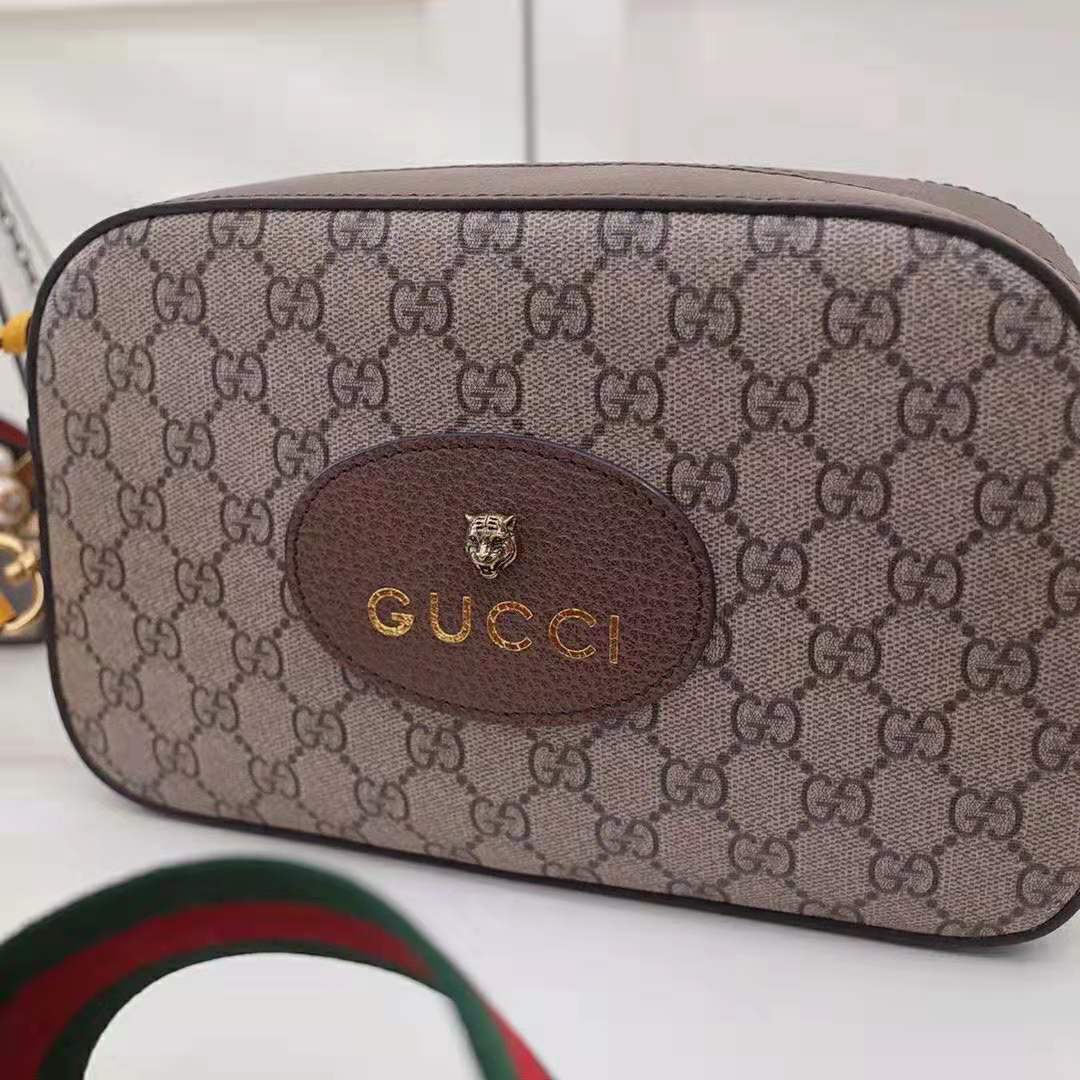 G*u*i gg women gg supreme messenger bag in beige/ebony gg supreme canvas