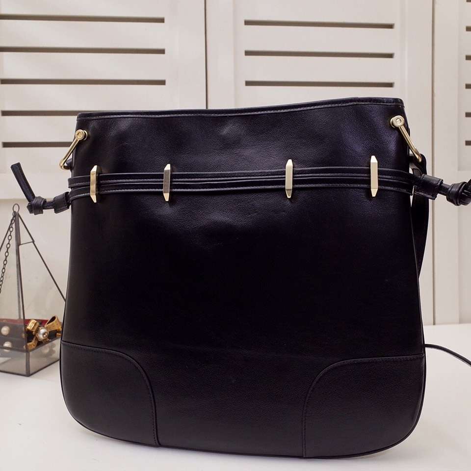 G*u*i gg women G*u*i 1955 horsebit messenger bag in black soft leather