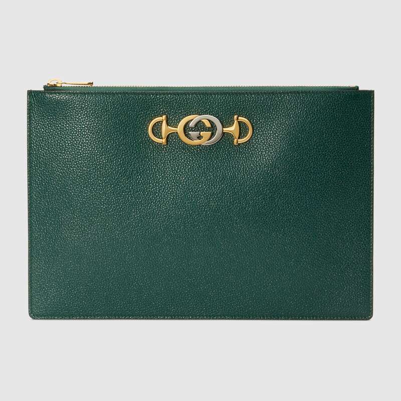 G*u*i gg women G*u*i zumi grainy leather pouch