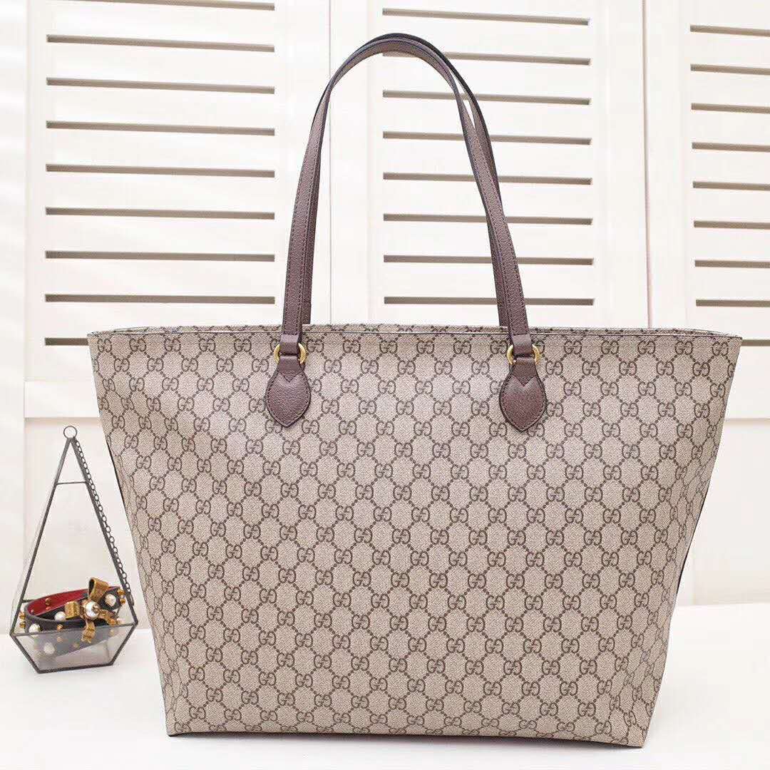 G*u*i gg women ophidia gg medium tote in beige/ebony soft gg supreme