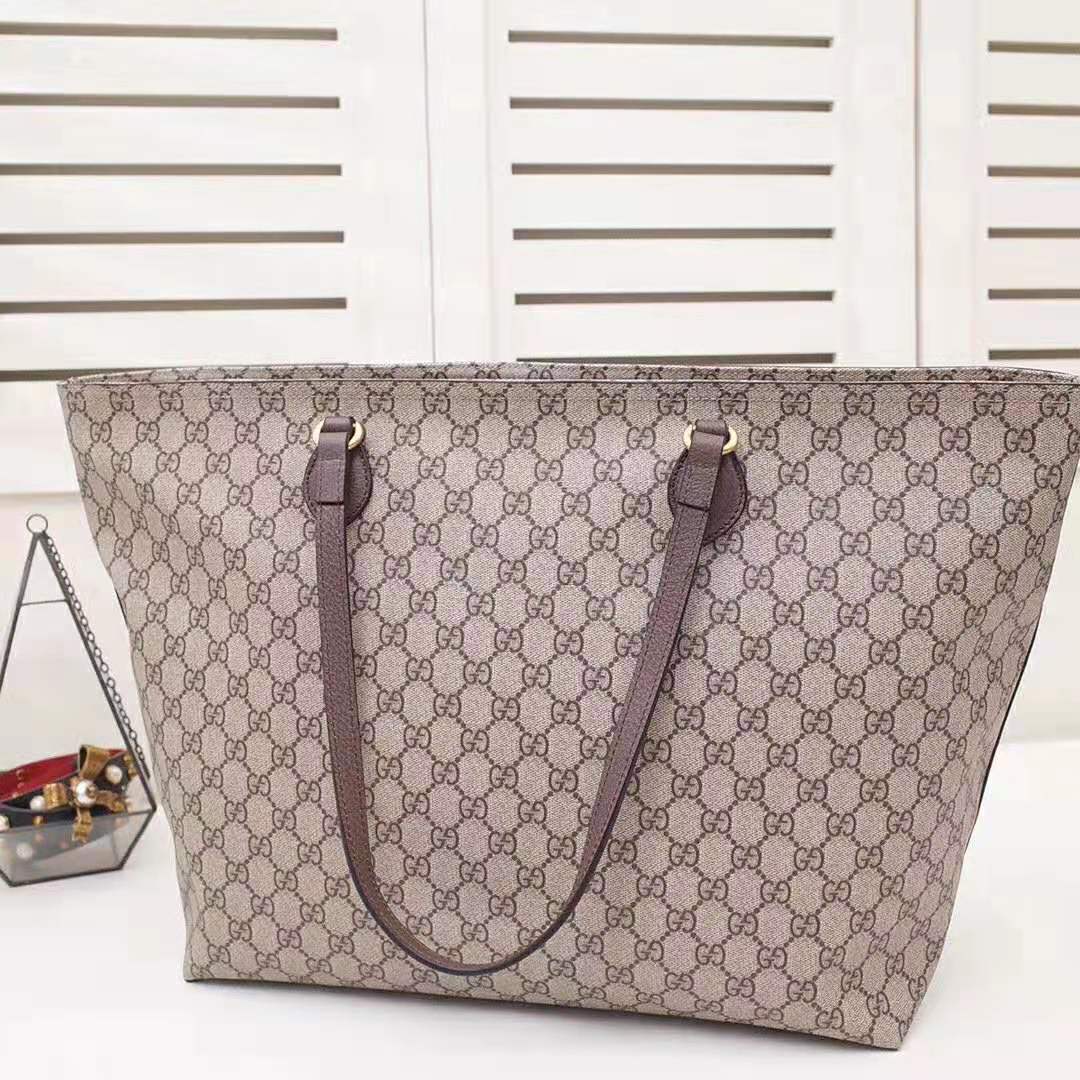 G*u*i gg women ophidia gg medium tote in beige/ebony soft gg supreme