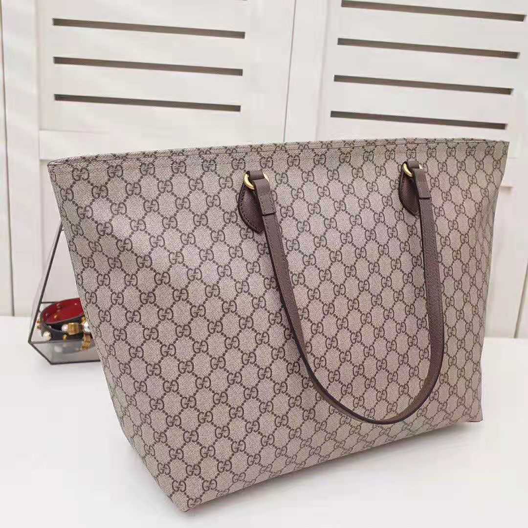 G*u*i gg women ophidia gg medium tote in beige/ebony soft gg supreme