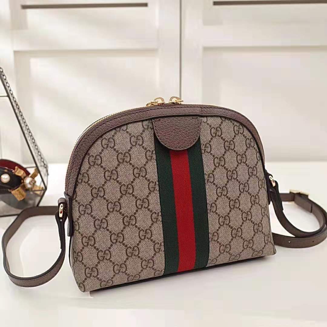 G*u*i gg women ophidia gg small shoulder bag in beige gg supreme canvas