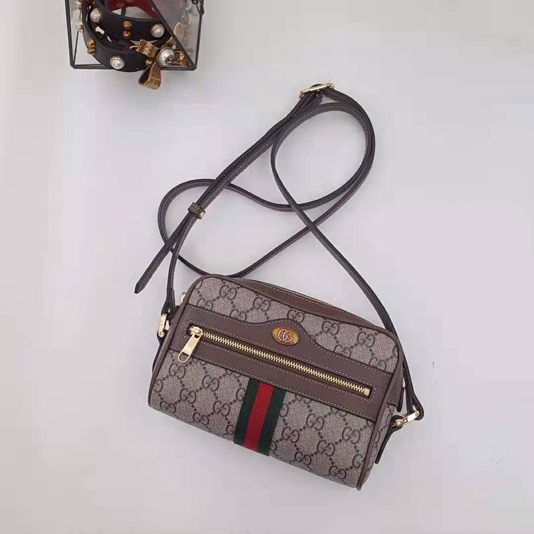 G*u*i gg women ophidia gg supreme mini bag in beige/ebony gg supreme canvas