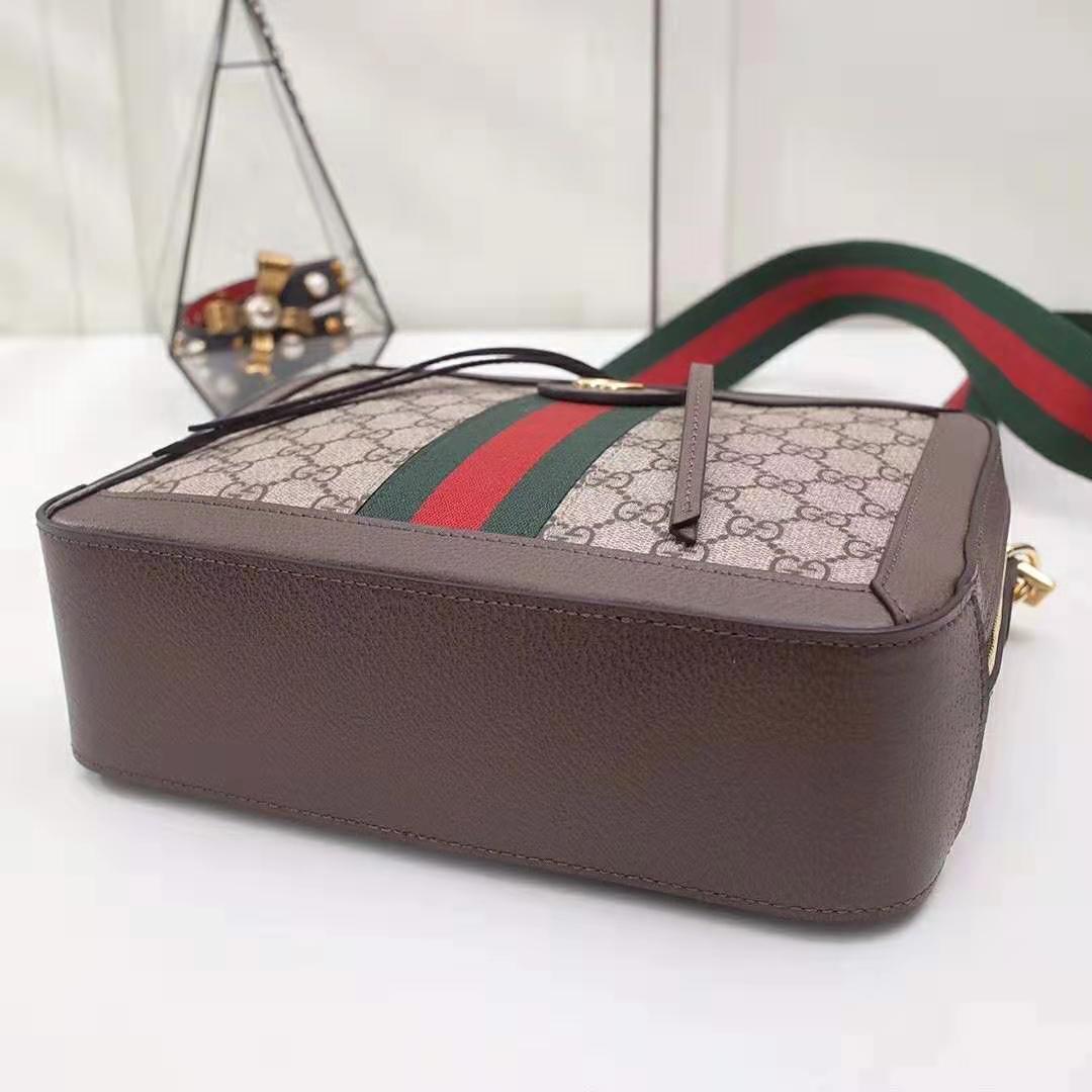 G*u*i gg women ophidia small gg shoulder bag in beige/ebony gg supreme canvas