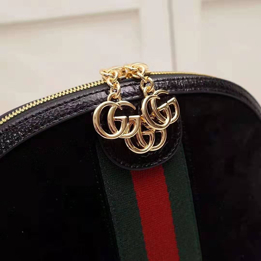 G*u*i gg women ophidia small shoulder bag in black suede leather